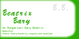 beatrix bary business card